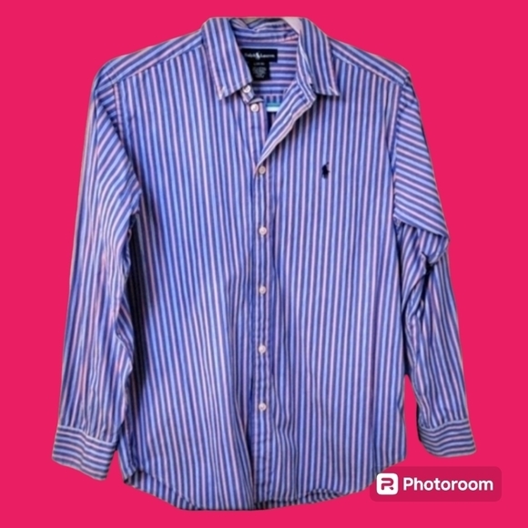 3/$30 RALPH LAUREN Striped Dress Button Down Shirt - Picture 1 of 7